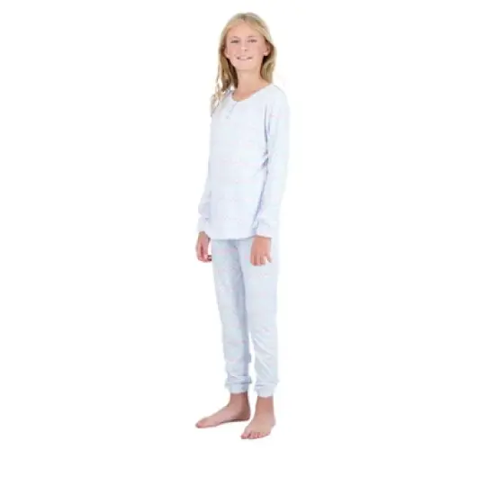 Sleep On It Girls 2-Piece Hacci Pajama Set - Chevron image {1}