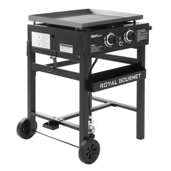 Royal Gourmet 2-Burner Flat Top Griddle 30000 BTU Gas Grill GB2000NTG Black image {2}