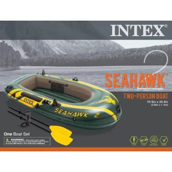 Intex Seahawk 2 Inflatable Boat Set + Oars/Pump/Motor Mount | 68347EP + 68624E image {4}