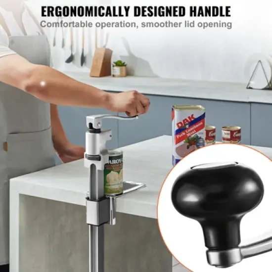 VEVOR Manual Can Opener, Sturdy Tabletop Can Opener for Big Cans, Durable with Stand, Height-Adjustable Professional Jar Opener image {6}