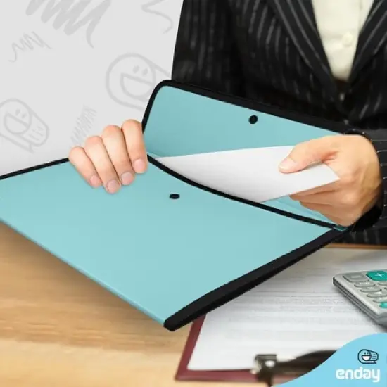 Enday Square Flap Letter Size Document Holder image {5}