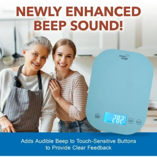 Smart Weigh Digital Food Scale -  11-pound capacity -  Blue image {6}