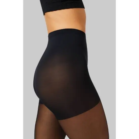 Hanes Women's 2pk Modern Support Graduated Compression Tights - Black image {1}