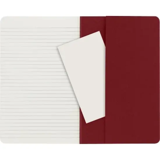 Moleskine Cahier Journals Long Ruled Cranberry Red image {3}
