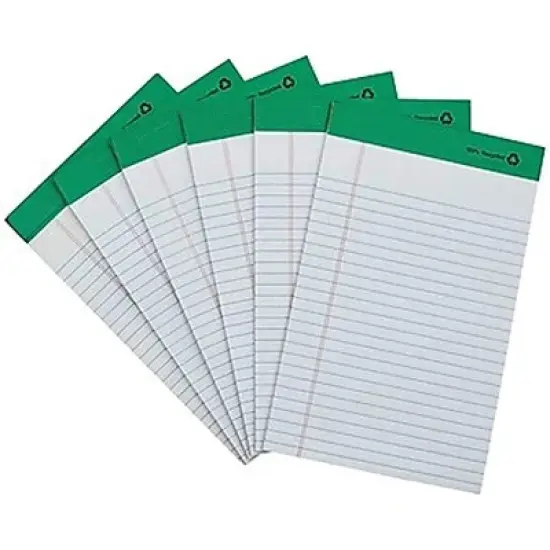 MyOfficeInnovations Notepads 5" x 8" Narrow White 50 Sheets/Pad 12 Pads/PK (18592STP) 491461 image {1}