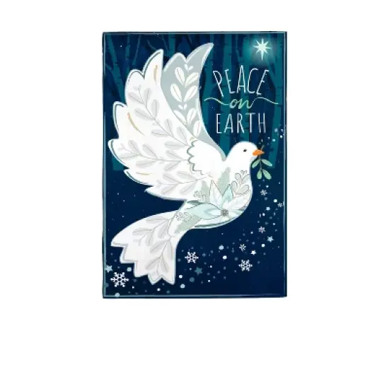 Evergreen Peace on Earth Dove Burlap Garden Flag 12 x 18 Inches Indoor Outdoor Decor image {7}