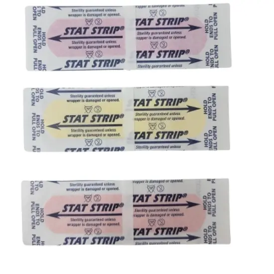 Stat Strip Adhesive Bandage, &frac34;" x 3", Assorted Neon Colors, 100/bx (Each) image {1}