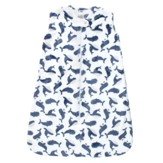 Hudson Baby Infant Boy Plush Sleeping Bag, Sack, Blanket, Sleeveless Whale image {3}