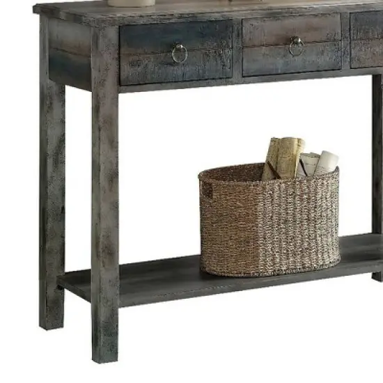 Console Table Oak Teal - Acme Furniture image {2}