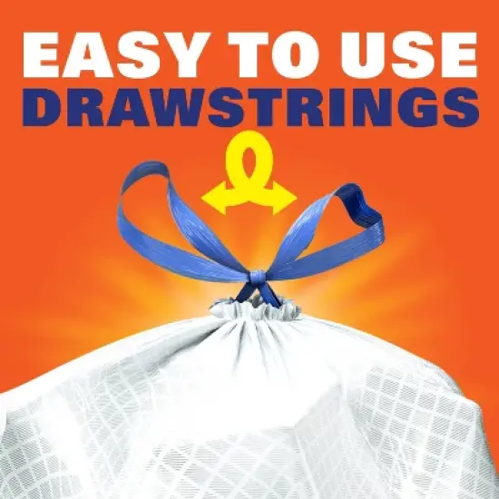 Hefty Ultra Strong Tall Kitchen Drawstring Trash Bags - Seaside Breeze - 13gal - 50ct image {7}