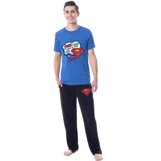 DC Mens' Superman Father's Day This Looks Like A Job For Sleep Pajama Set Multicolored image {3}