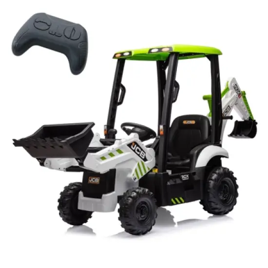 Acekool 12V 4-in-1 Ride-On Excavator & Bulldozer with Remote, Adjustable Seat & Front Loader image {7}