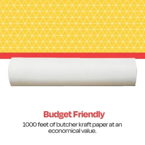 School Smart Butcher Kraft Paper Roll, Uncoated, 40 lbs, 24 Inches x 1000 Feet, White image {4}