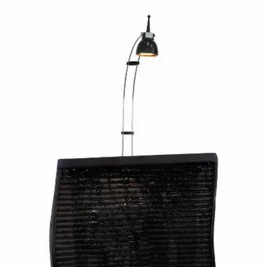 Sunnydaze 56" H Curved Ridge Slate Indoor Waterfall Fountain with Spotlight image {4}