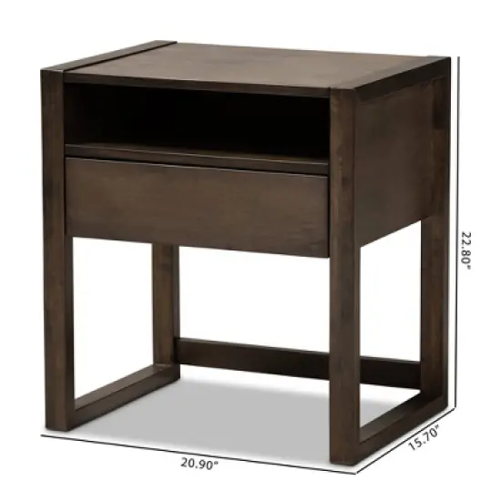 Inicio Nightstand Ash - Baxton Studio image {3}