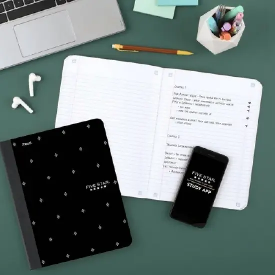 Five Star Fashion Comp Book 80ct Black with White Dot, School Supplies image {5}