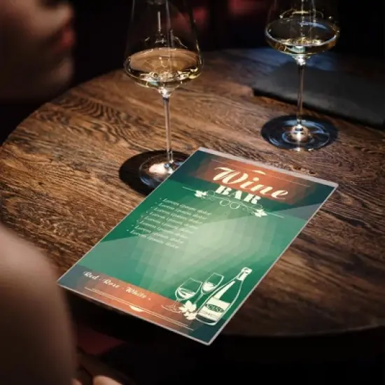 WeChef 11"x17" Double-Sided All Clear Vinyl Menu Cover 2 View Plastic Menu Holder Top Loading Restaurant Cafe 30 Pack image {7}