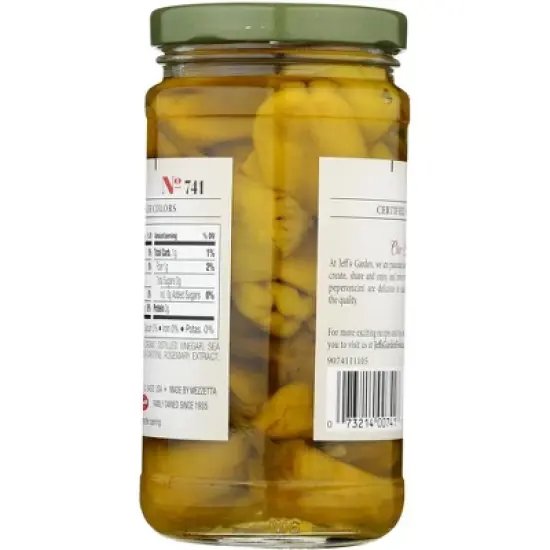 Jeff's Garden Whole Golden Greek Pepperoncini - Case of 6/12 oz image {2}