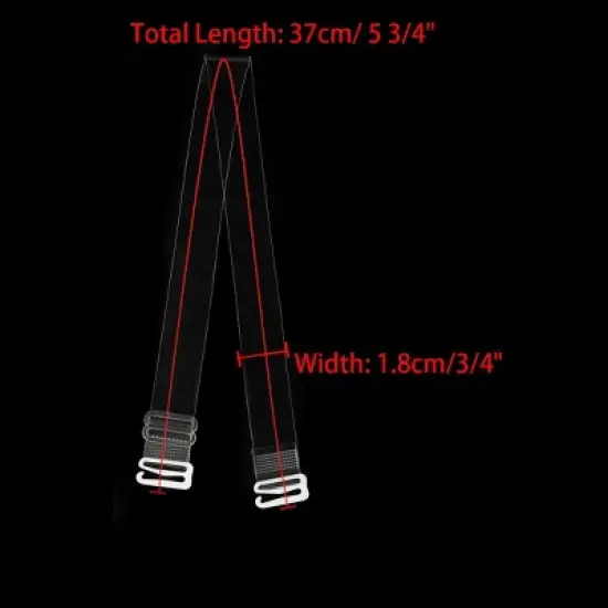 Allegra K Women's Clear Bra Straps Replacement Invisible Shoulder Straps 3 Pairs image {2}