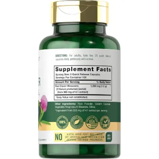 Carlyle Red Clover Blossom 1200mg | 200 Capsules image {1}