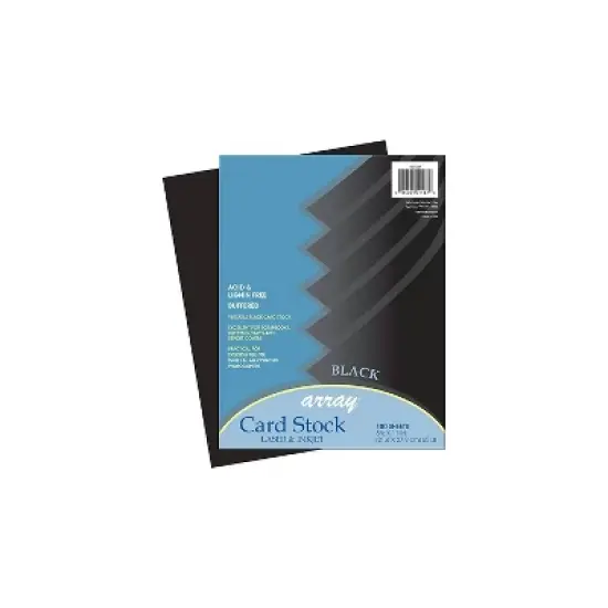 Pacon Array 65 lb. Cardstock Paper 8.5" x 11" Black 100 Sheets/Pack (101187) P101187 image {1}
