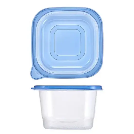(3 pack) 4 Pack 4.4Cup Plastic Square Food Storage Container image {4}