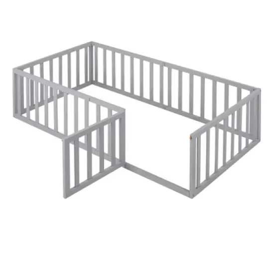 Okak Bed Guard Rails for Twin Size Bed,Baby Bed Rail Guard for Toddlers,Gray image {1}