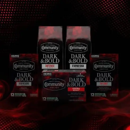 Community Coffee Dark & Bold Intense Blend Premium Dark Roast Ground Coffee - 12oz image {7}