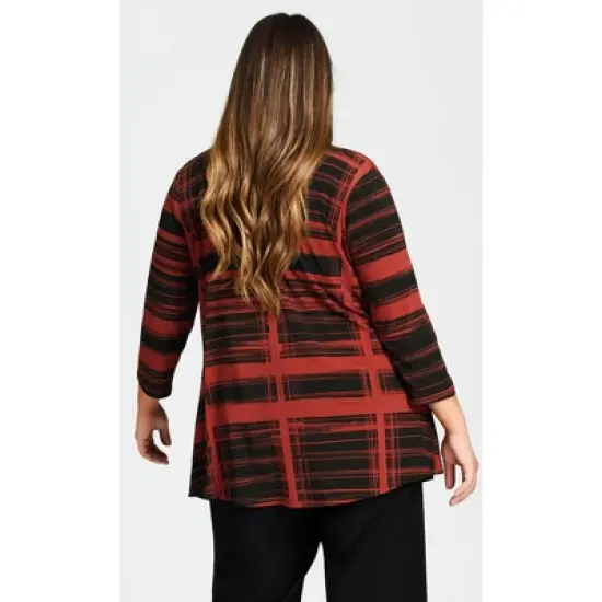 Women's Plus Size Peta Overpiece- red | AVENUE image {1}