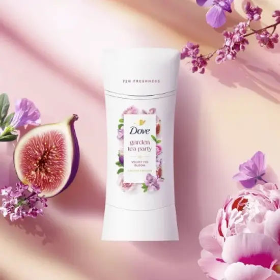 Dove Beauty Advanced Care Limited Edition Garden Tea Party Solid Antiperspirant & Deodorant Velvet Fig Bloom - 2.6oz image {2}