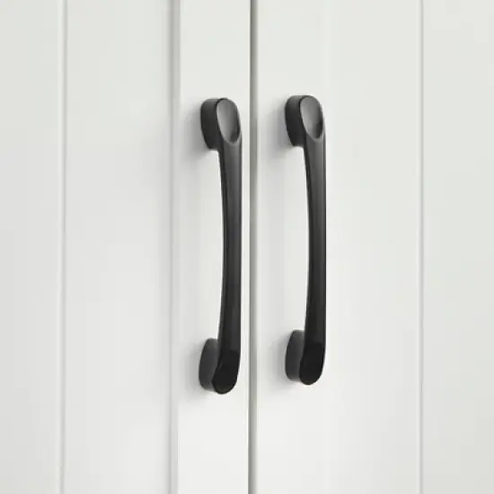 Dalton 2 Door Buffet Cabinet White/Charcoal Gray - Buylateral image {7}