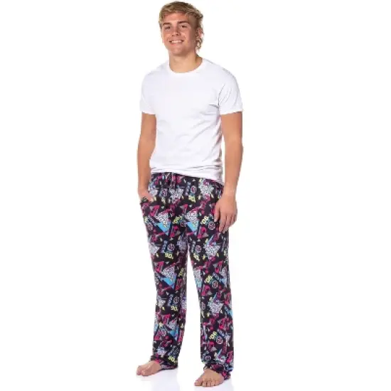 Marvel Comics Mens' Deadpool Retro Made In The '90s Sleep Pajama Pants Black image {1}