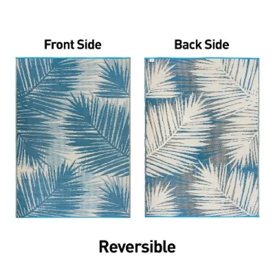 World Rug Gallery Tropical Floral Reversible Plastic Outdoor Rugs image {10}