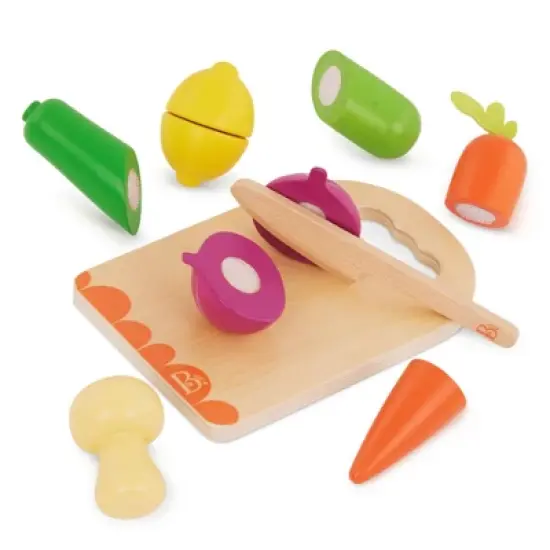 B. toys - Wooden Play Fruits & Vegetables for Slicing - Chop 'n' Play Fruits & Veggies image {2}