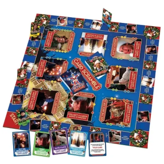 Aquarius Puzzles Christmas Vacation Card Scramble Board Game image {2}