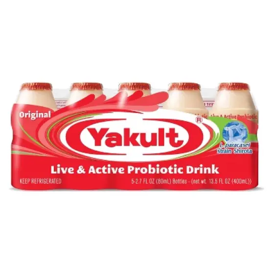 Yakult Nonfat Probiotic Yogurt Drink - 5ct/2.7 fl oz Bottles image {4}