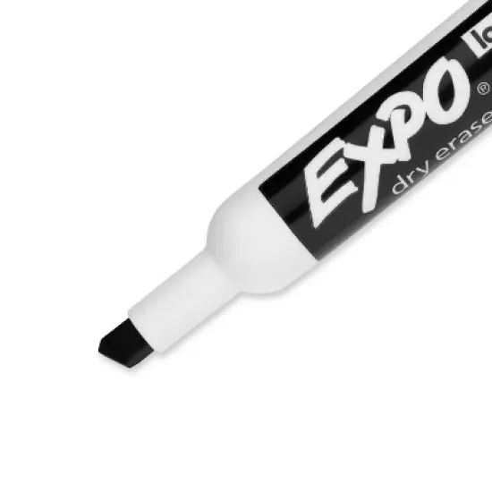 Expo 36ct Lo Odor Markers Chisel Black: Bold Dry Erase Whiteboard Markers Bulk for Office & Art image {2}