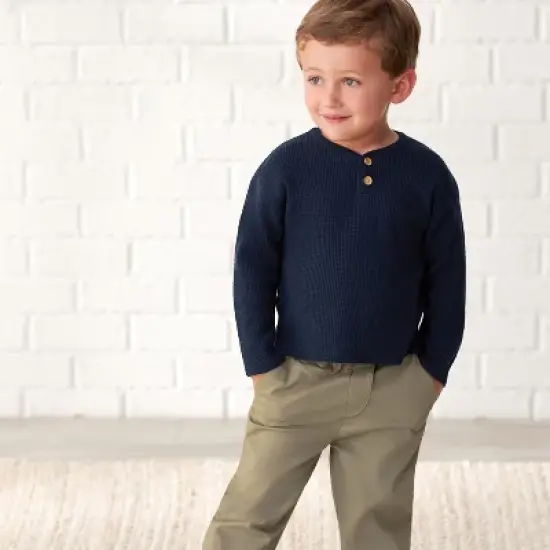Gerber Infant and Toddler Boys' Henley Sweater image {2}