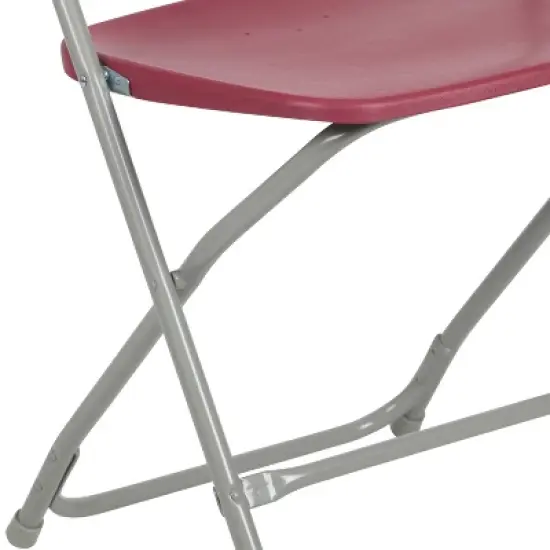 Emma and Oliver Set of 10 Stackable Folding Plastic Chairs - 650 LB Weight Capacity image {7}