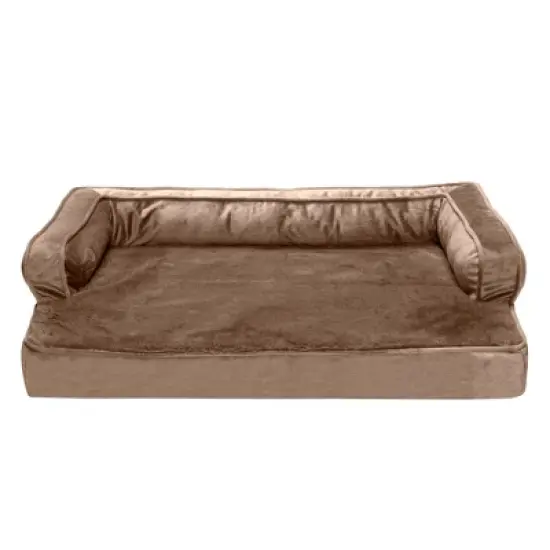 FurHaven Plush & Velvet Comfy Couch Orthopedic Sofa-Style Dog Bed image {1}