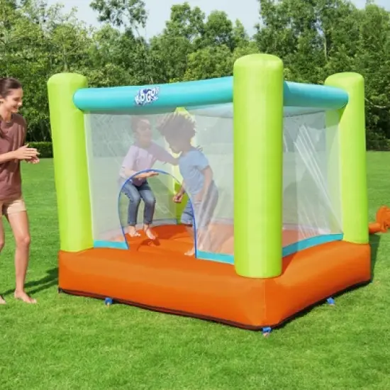 Bestway Jump And Soar Kids Inflatable Bounce House with Air Pump, Stakes, and Storage Bag for Indoor or Outdoor Use, Multicolor image {2}