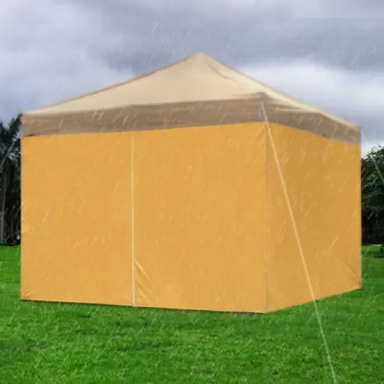 InstaHibit Set of 4 Sidewall Fits 10x10ft Canopy Tent with Zipper UV30+ Outdoor Party Yellow image {7}