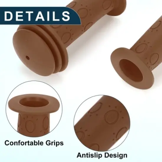 Unique Bargains Bike Handlebar Grips Covers 3.74" Brown 1 Pair image {3}
