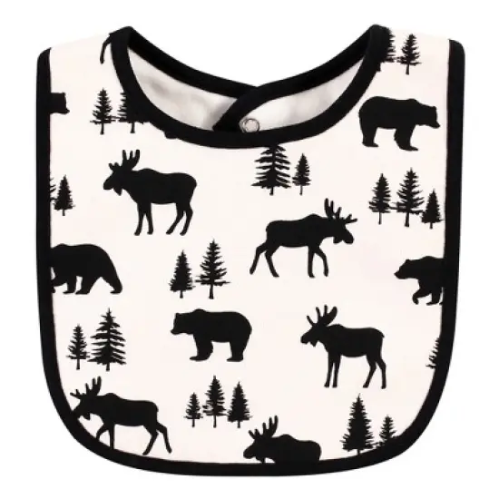 Hudson Baby Infant Boy Cotton Bib and Sock Set, Baby Bear Plaid image {2}