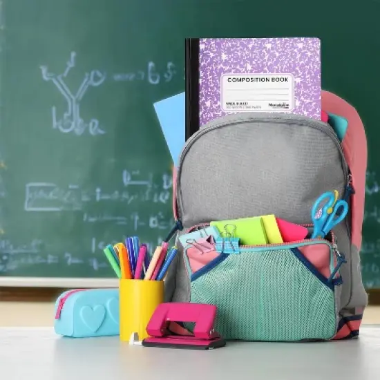 Manaloom Wide Ruled Composition Notebooks &ndash; 5 Pack &ndash; 100 Sheets, 9.75" x 7.5", Sewn Binding &ndash; Colored Notebooks for School, Work, Journaling image {3}