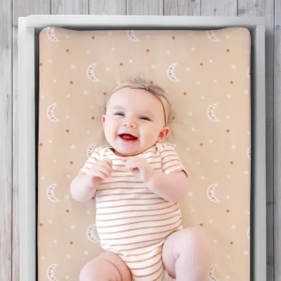 The Peanutshell Boho Rainbow Changing Pad Covers for Girls or Boys, Unisex, 3-Pack image {3}