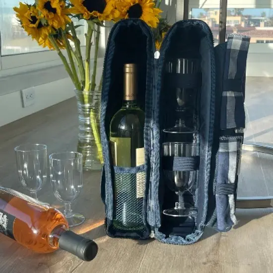 Lexi Home 7-Piece Beverage Carrier Tote Bag with Accessories image {3}