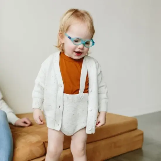 goumikids kids organic cotton knit button-up cardigan image {6}