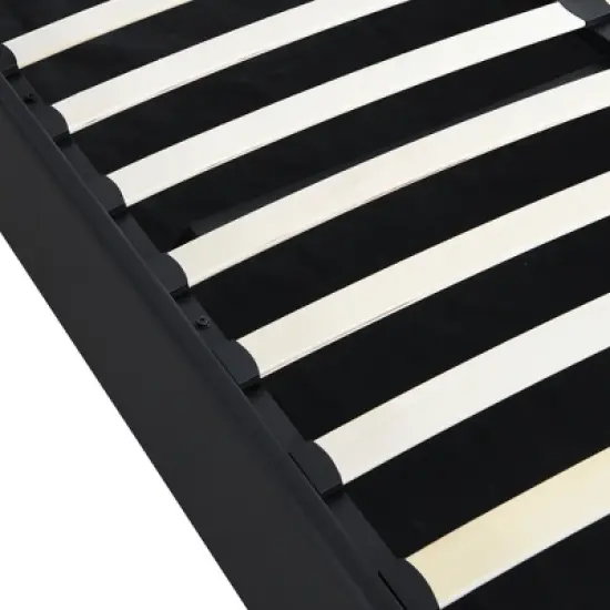 Upholstered Faux Leather Platform bed with a Hydraulic Storage System-ModernLuxe image {10}