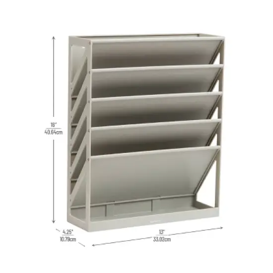 Mind Reader 5-Tier Vertical File Storage Desktop Organizer Plastic image {2}